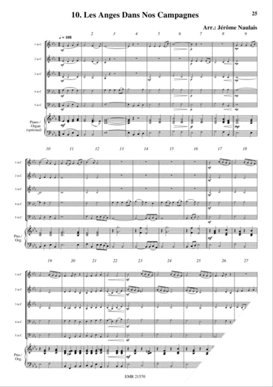 18 Christmas Songs Brass Quintet scores gallery preview page 12