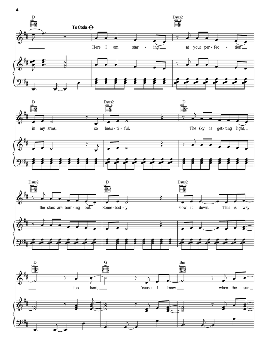 Daylight Piano, Vocal, Guitar scores gallery preview page 4