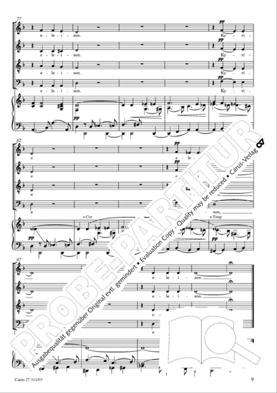 Requiem - church version (Requiem. Fassung mit kleinem Orchester) 4-Part scores gallery preview page 10