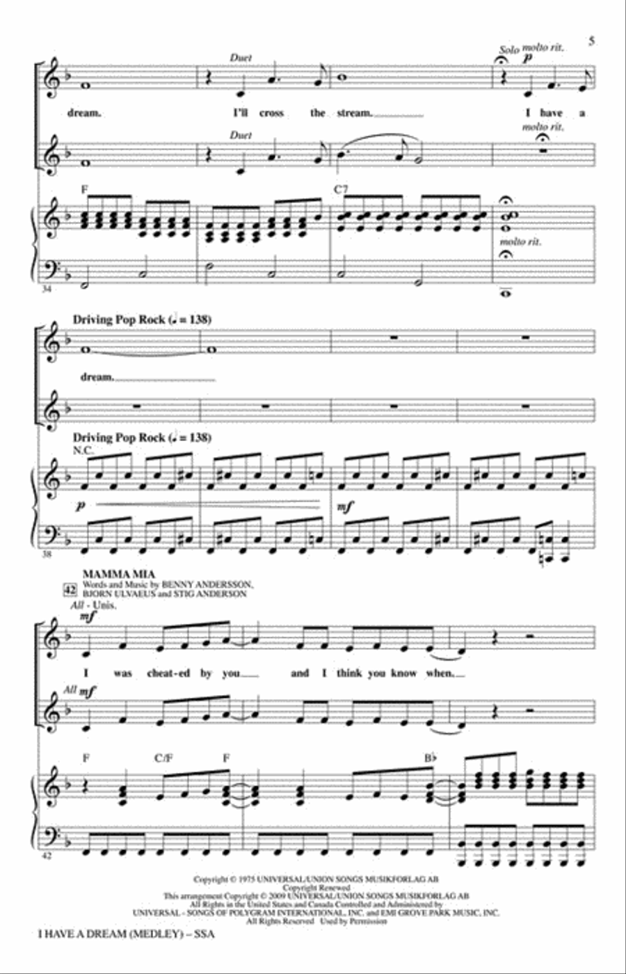 I Have a Dream I Have a Dream SSA scores gallery preview page 5