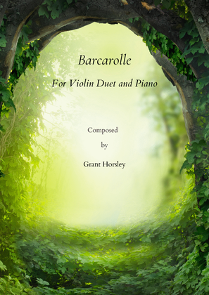 Book cover for Barcarolle" Original For Violin Duet and Piano.