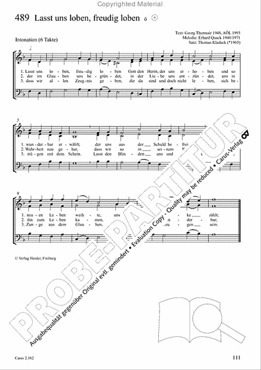 Chorbuch Gotteslob SAM 3-Part scores gallery preview page 112