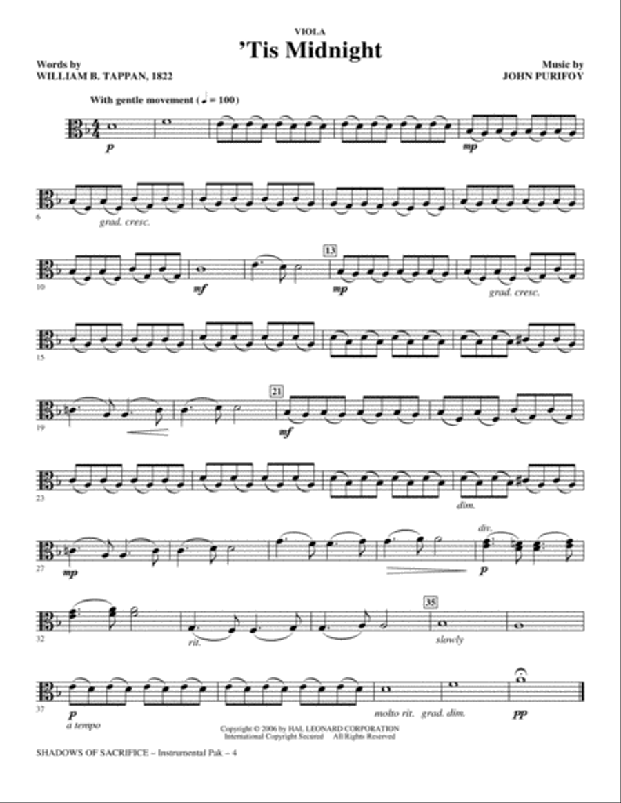 Shadows of Sacrifice - Viola Choir scores gallery preview page 4