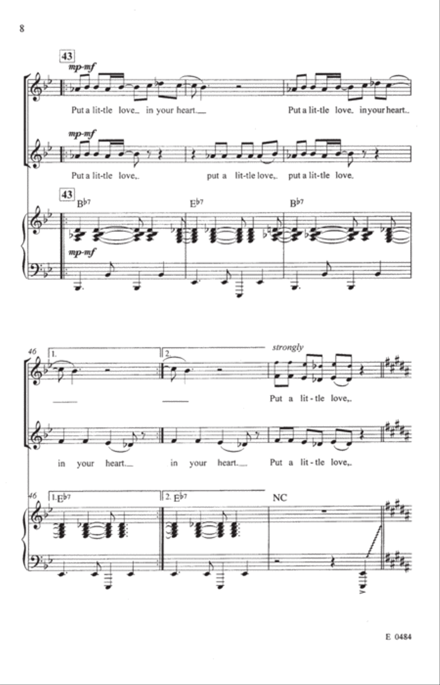 Put A Little Love In Your Heart (with Love Train) 2-Part scores gallery preview page 6