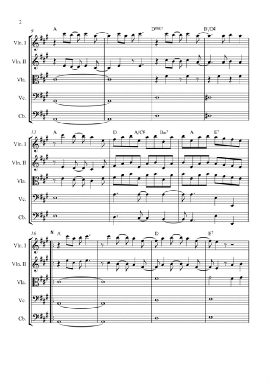 Here Comes The Sun String Quintet scores gallery preview page 2
