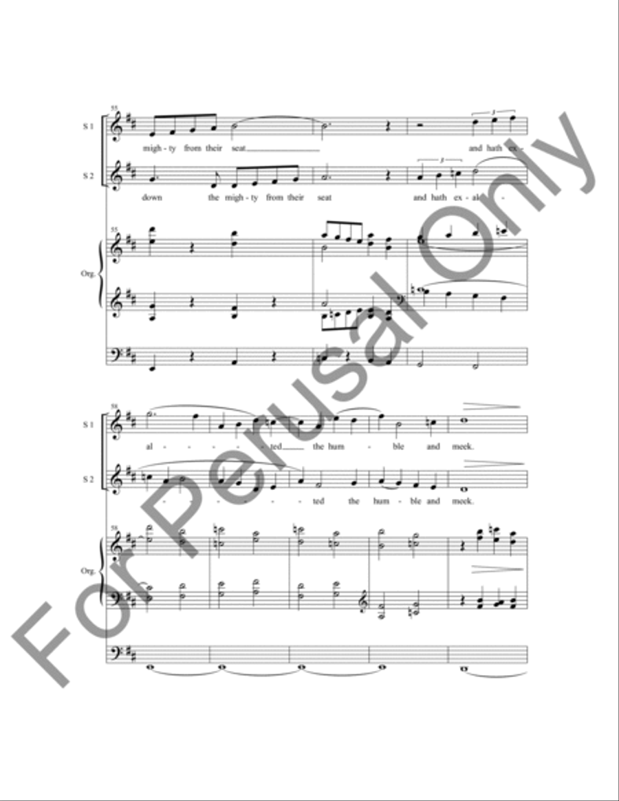 Magnificat and Nunc Dimittis in E SSA scores gallery preview page 7
