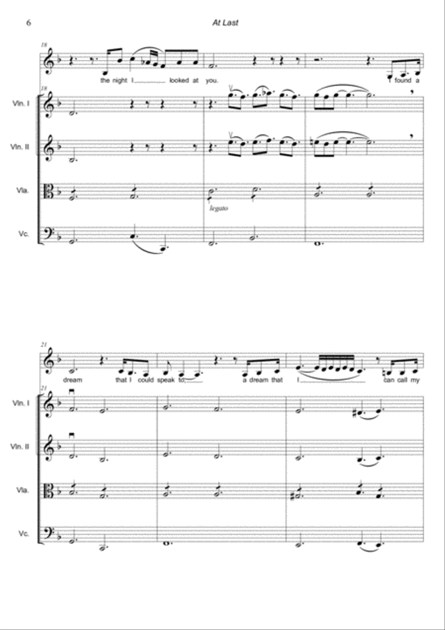 At Last String Quartet scores gallery preview page 6