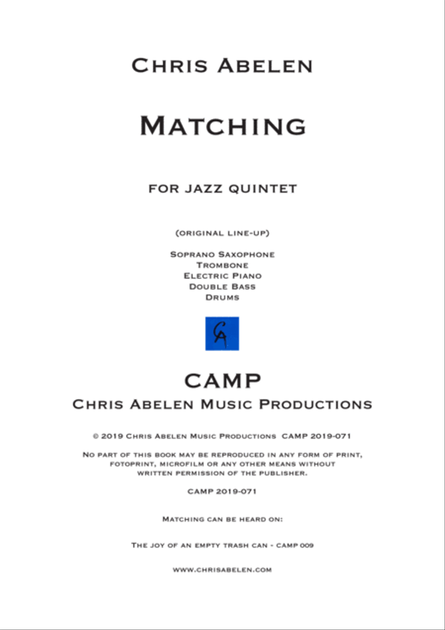 Matching Jazz Ensemble scores gallery preview page 1
