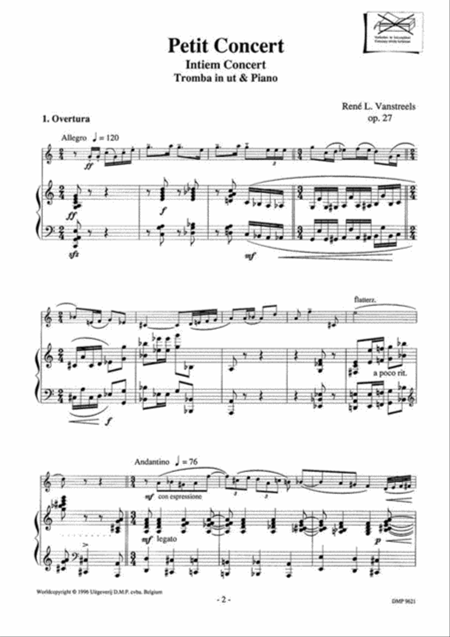 Petit Concert Trumpet Solo scores gallery preview page 2