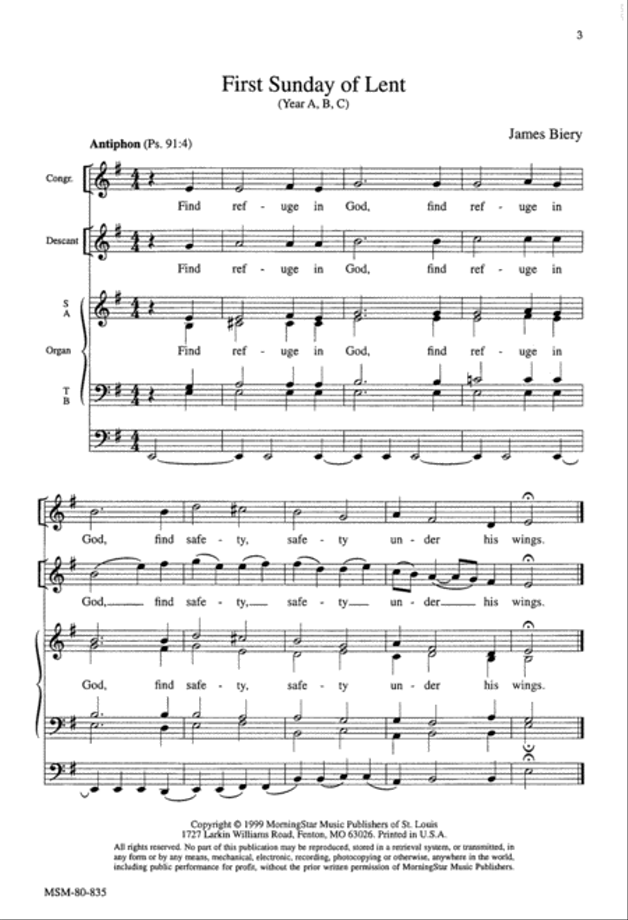 Communion Antiphons for the Lenten Season 4-Part scores gallery preview page 4