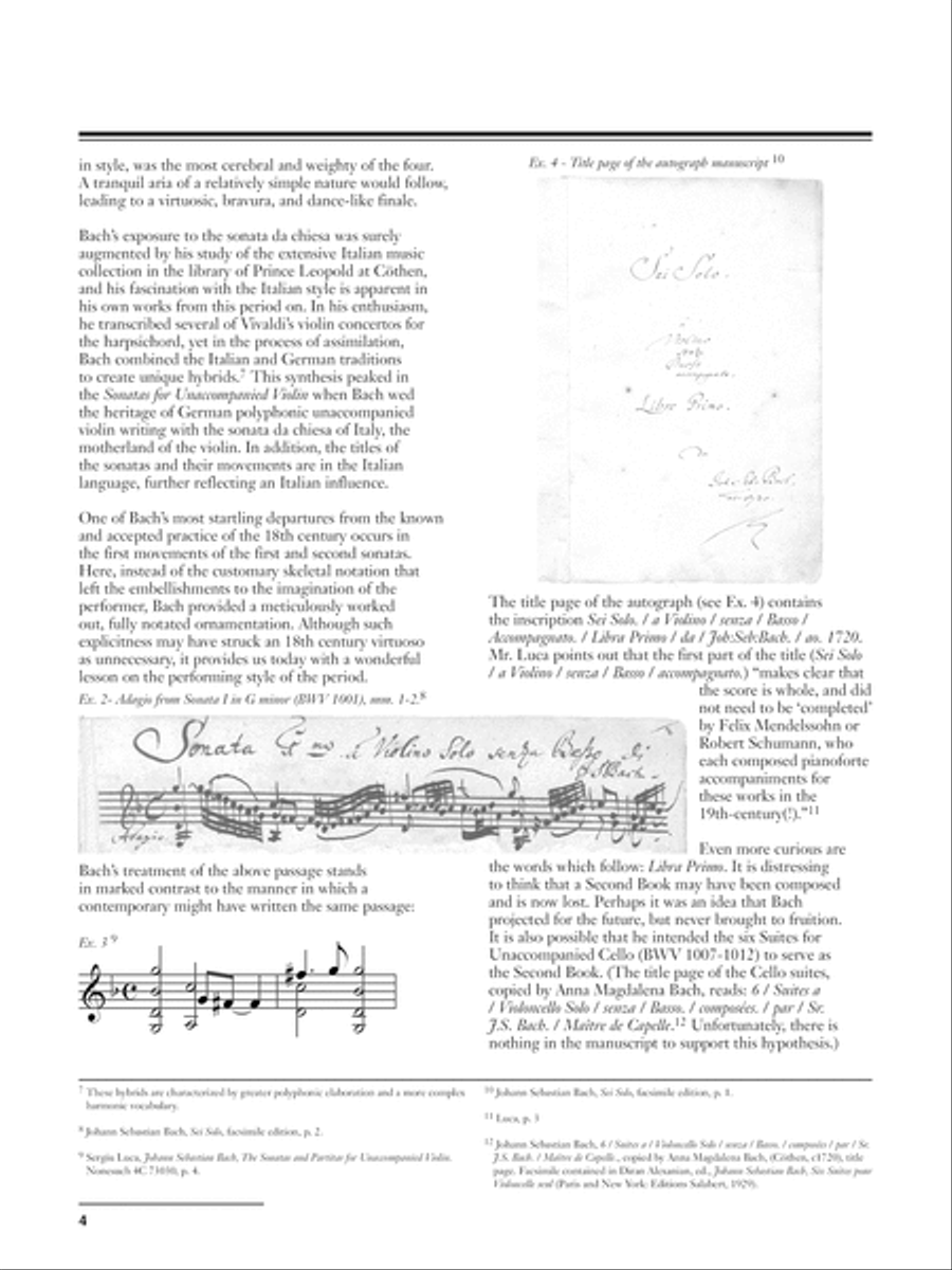 Bach -- Violin Sonatas BWV 1001, 1003, 1005 Violin scores gallery preview page 9