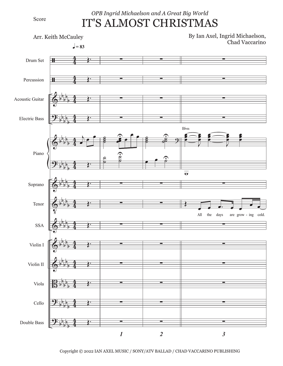 It's Almost Christmas Feat. A Great Big World Choir scores gallery preview page 2