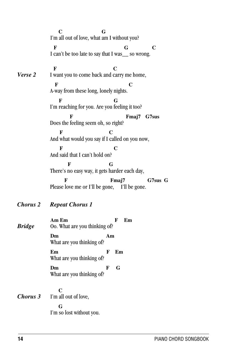 All Out Of Love All Out Of Love Piano scores gallery preview page 2