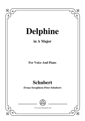Schubert-Delphine in A Major,for voice and piano
