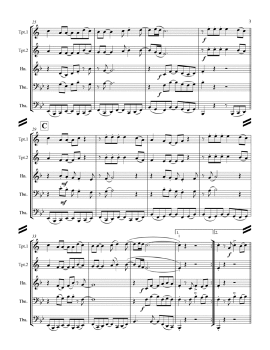 Feliz Navidad Horn scores gallery preview page 4