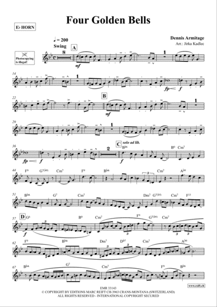Four Golden Bells Horn scores gallery preview page 2