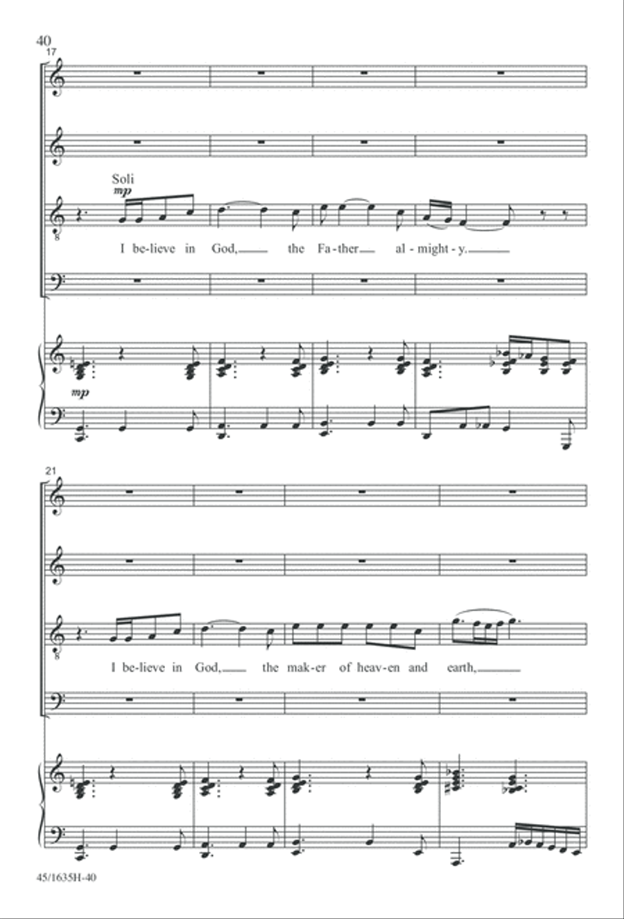 Mass: A Celebration of Love and Joy 4-Part scores gallery preview page 40
