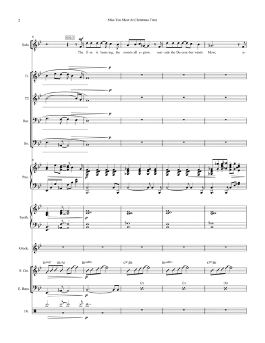 Miss You Most At Christmas Time Small Ensemble scores gallery preview page 2