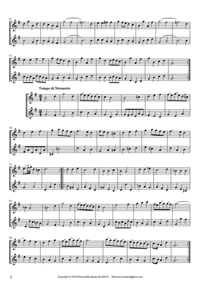 James Hook, 6 Duetts op. 58 arranged for 2 Recorders in C (score)