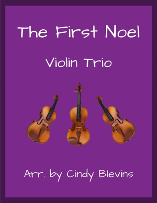 The First Noel, for Violin Trio