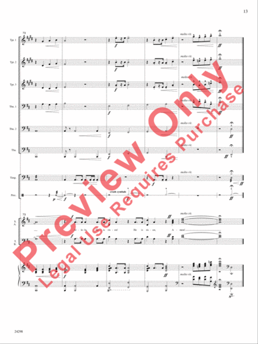 Alleluia, He Is Risen! Choir scores gallery preview page 14