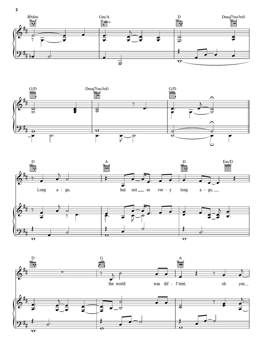 Our Town (from Cars) Our Town (from Cars) Piano, Vocal, Guitar scores gallery preview page 2