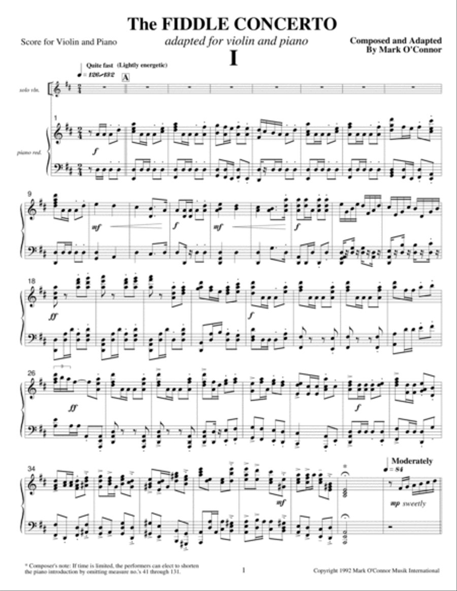 The Fiddle Concerto (piano score – violin and piano) Violin Solo scores gallery preview page 4