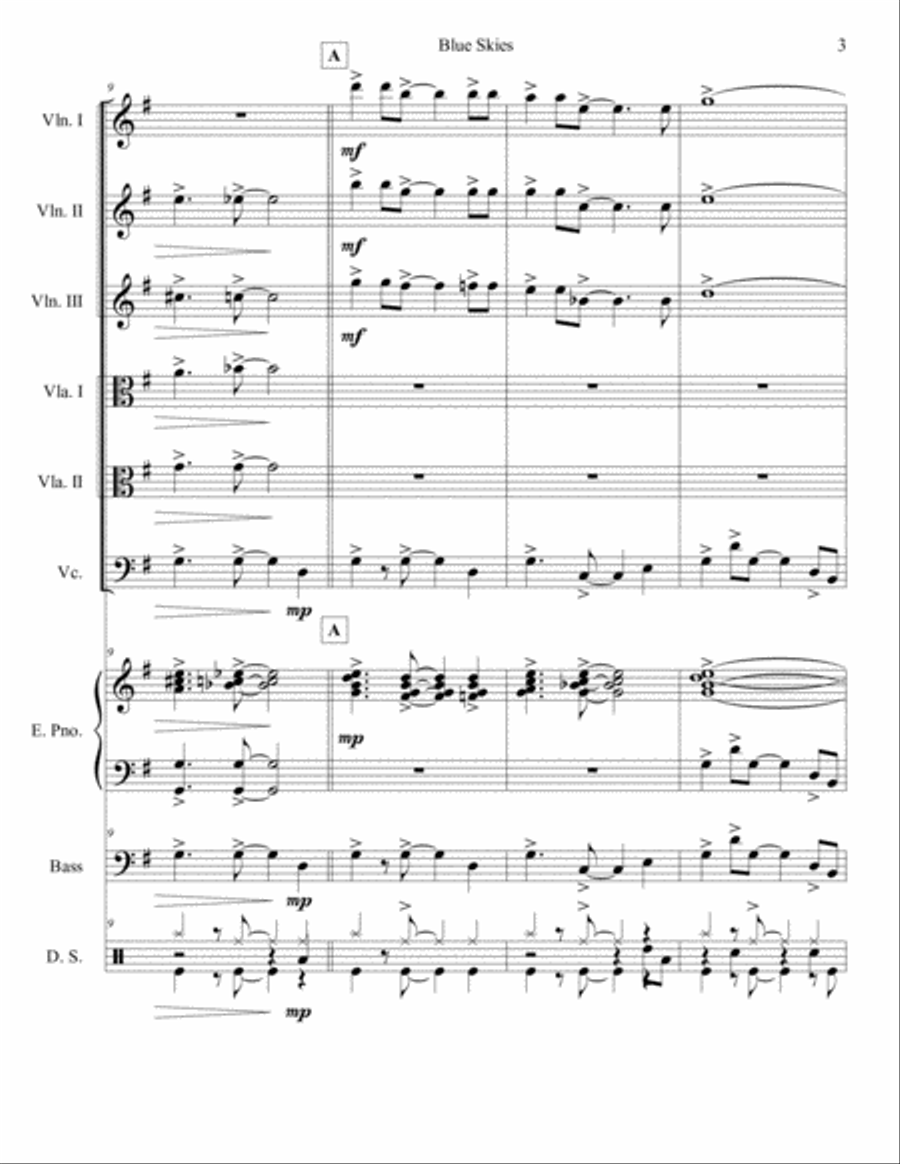 Blue Skies Set of Parts scores gallery preview page 3