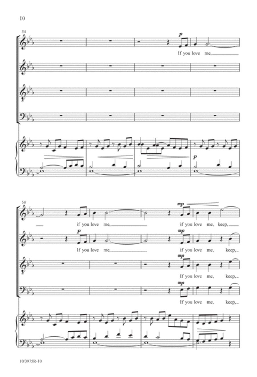 If You Love Me If You Love Me 4-Part scores gallery preview page 10