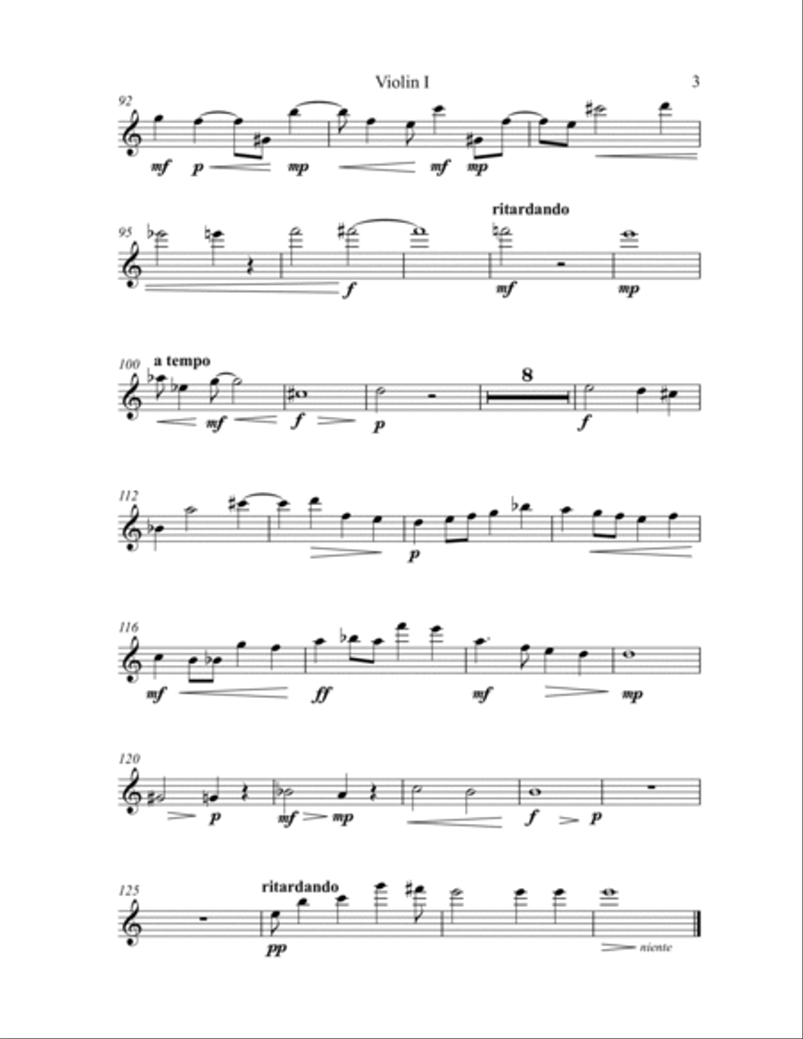 Adagio Misterioso for string quartet (parts) String Quartet scores gallery preview page 3