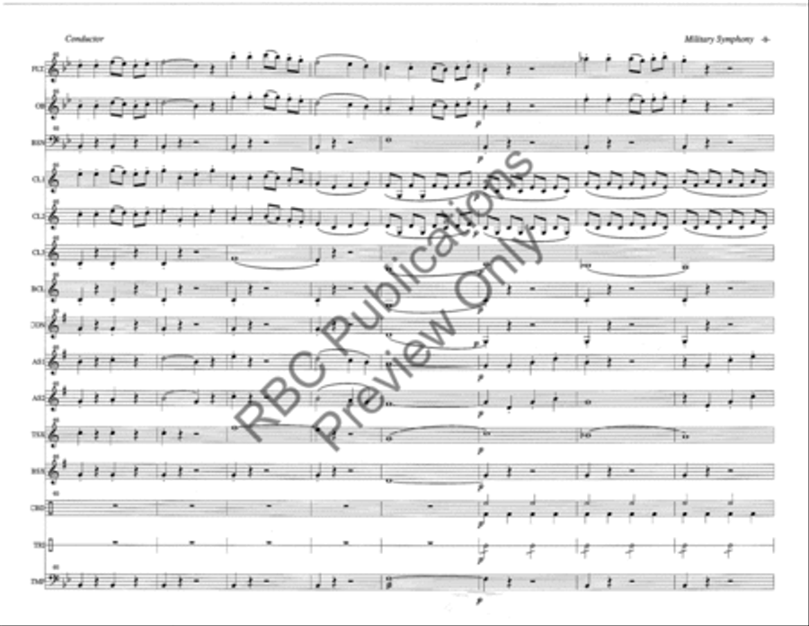 Military Symphony 2Nd Movement Woodwind Choir Octavo scores gallery preview page 12