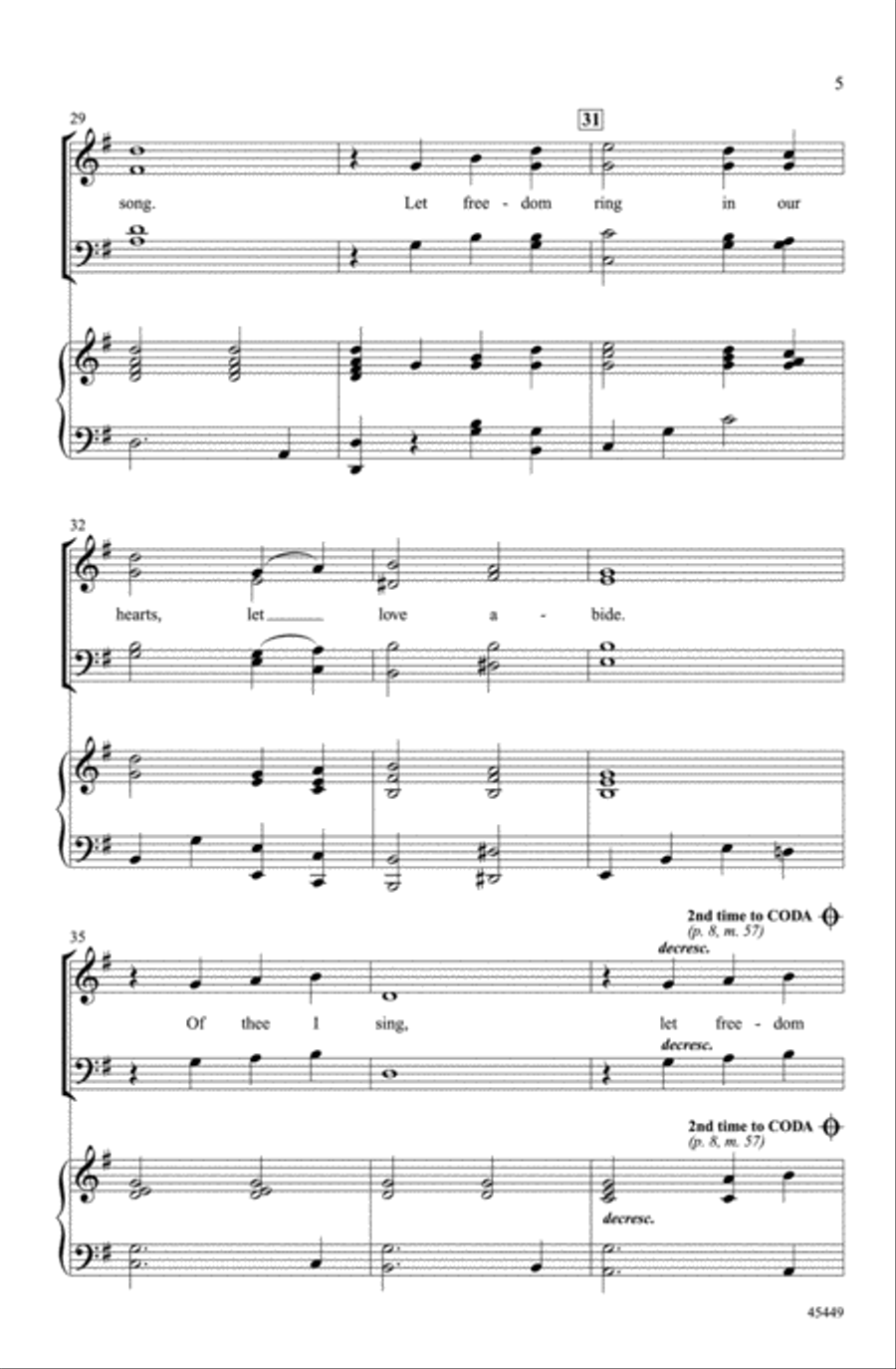 Let Freedom Ring! Choir scores gallery preview page 4