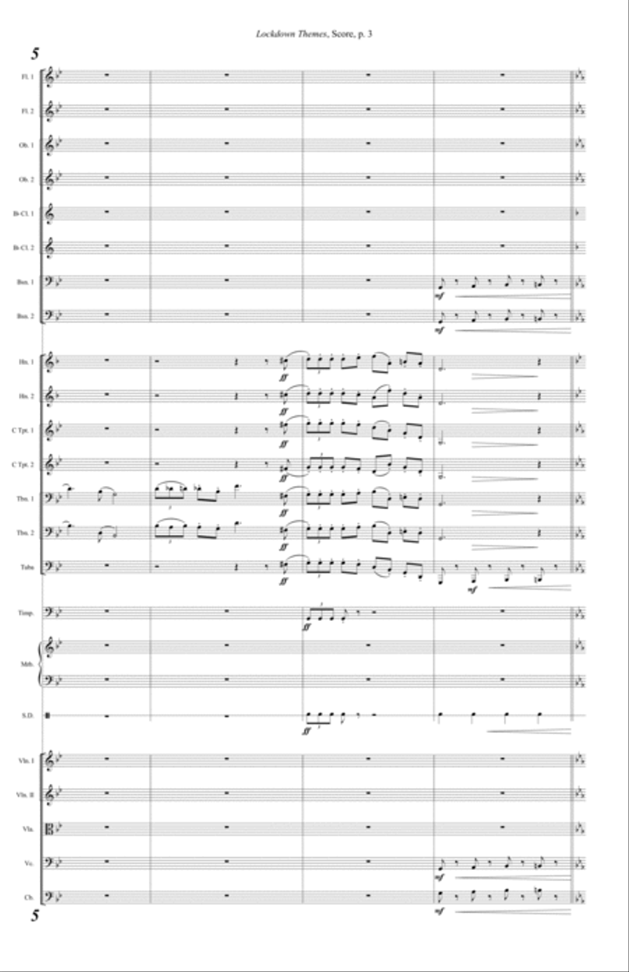 Lockdown Themes Full Orchestra scores gallery preview page 3