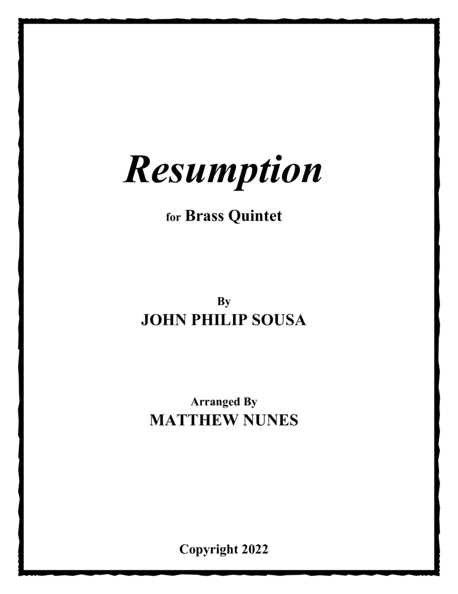 Resumption Chamber Music scores gallery preview page 1