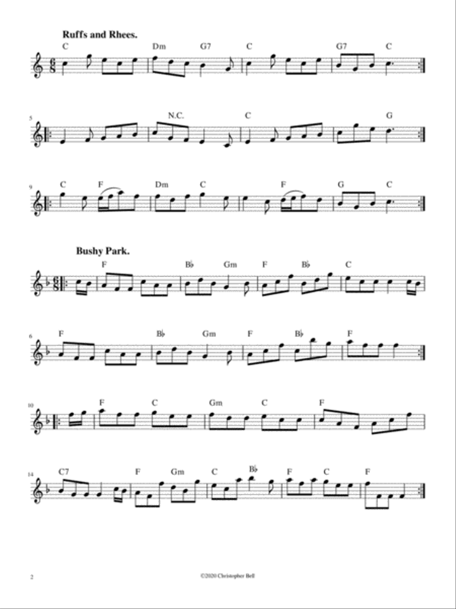 Ignatius Sancho - Twelve Country Dances Set of Parts scores gallery preview page 2