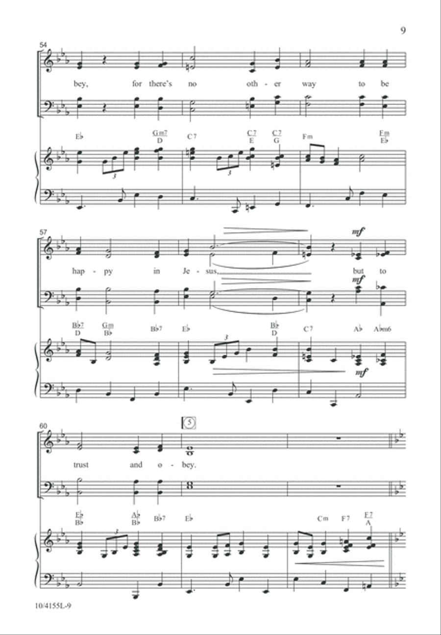 A Closer Walk with Thee 4-Part scores gallery preview page 9