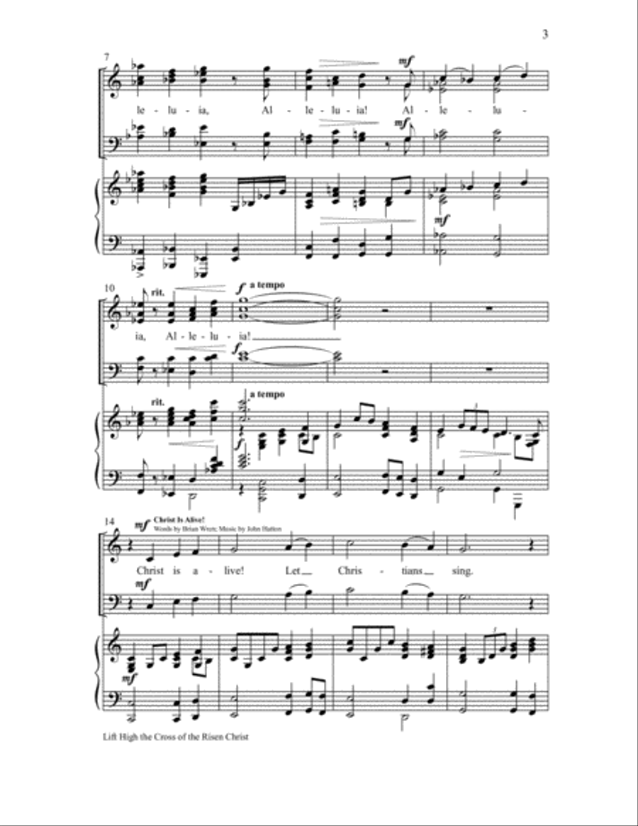 Lift High the Cross of the Risen Christ 4-Part scores gallery preview page 3