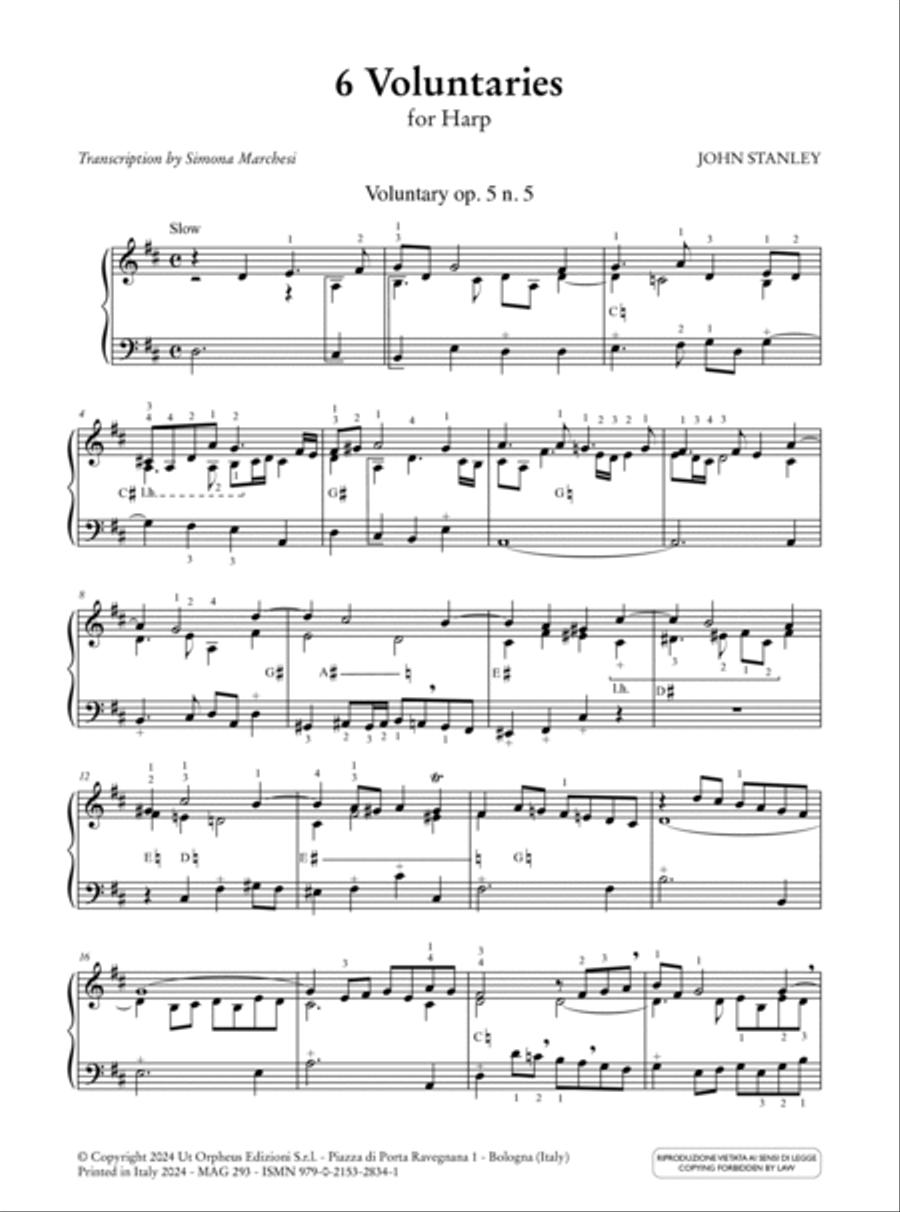 6 Voluntaries for Harp 6 Voluntaries for Harp Harp scores gallery preview page 2