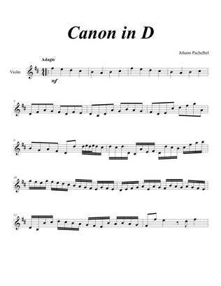 Canon in D (Violin)