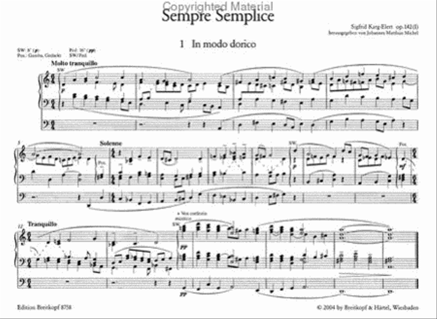 Sempre Semplice Op. 142 (I) Organ scores gallery preview page 2