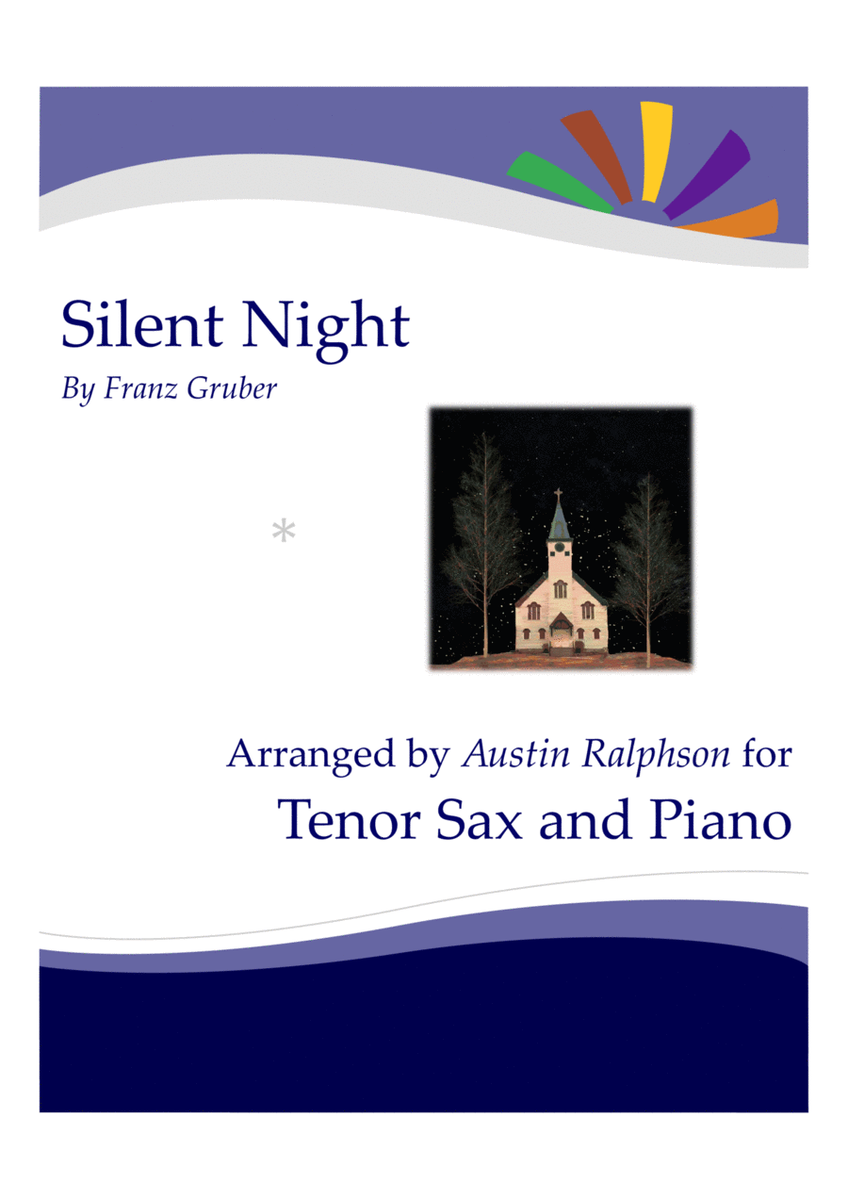 Silent Night for tenor sax solo - with FREE BACKING TRACK and piano accompaniment to play along with image number null
