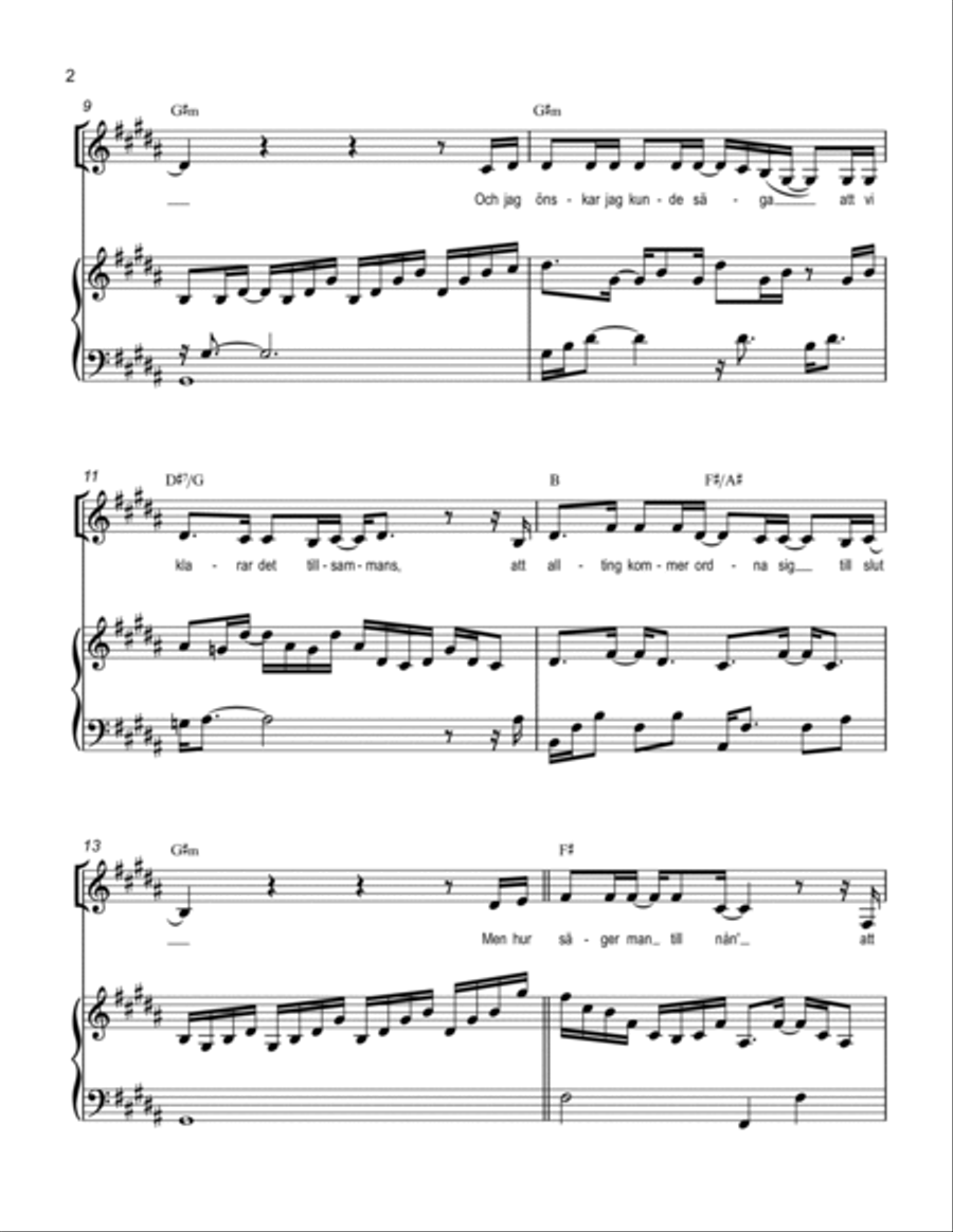 Långsamt farväl Långsamt farväl Voice scores gallery preview page 2