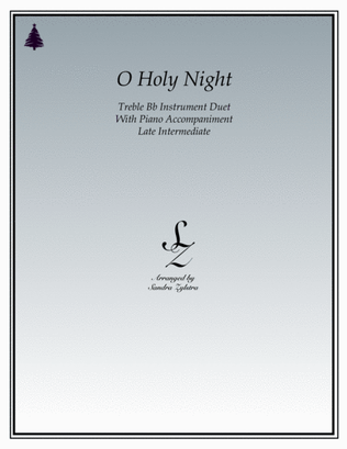 O Holy Night (treble Bb instrument duet)