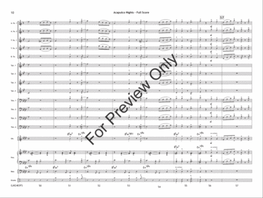 Acapulco Nights Acapulco Nights Jazz Ensemble scores gallery preview page 11