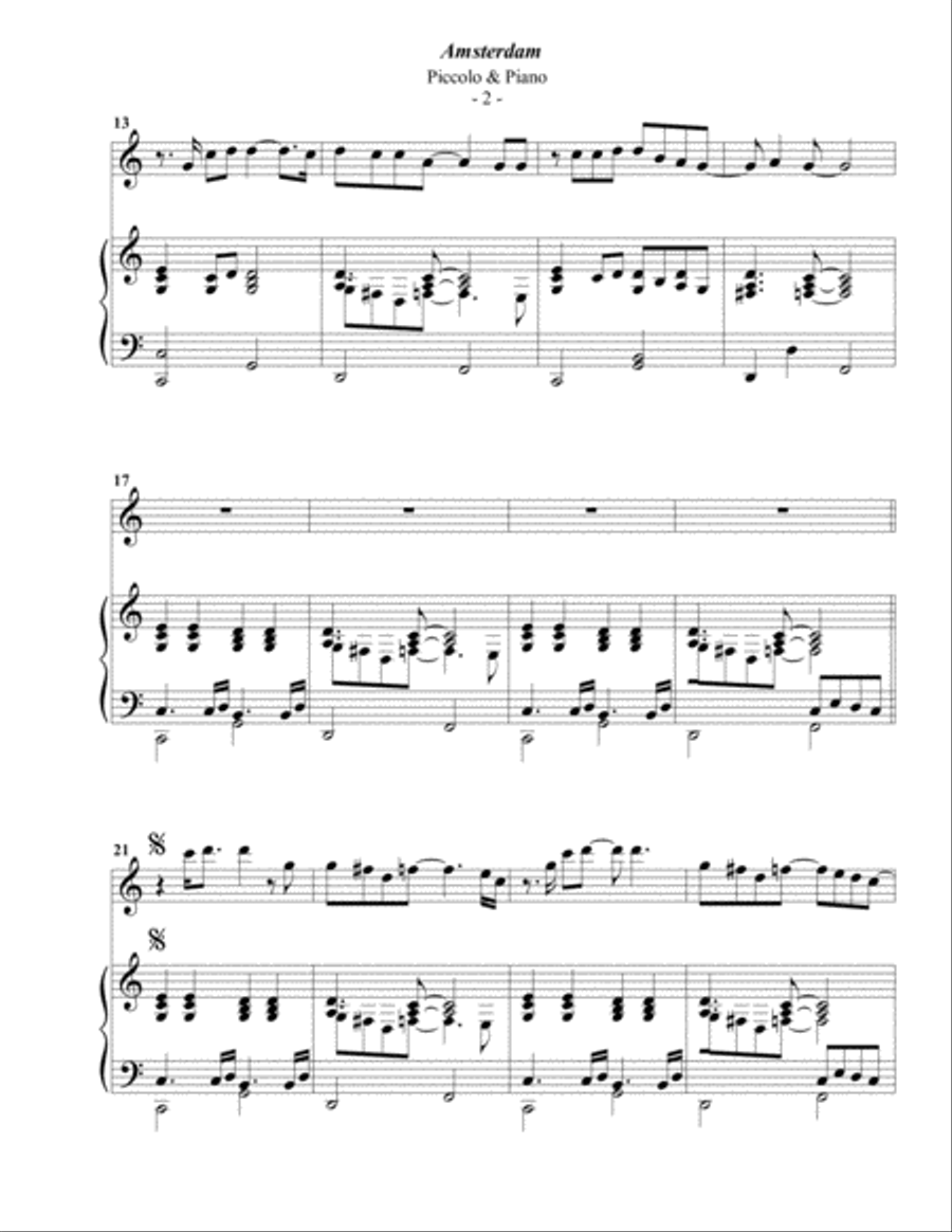 Amsterdam Amsterdam Flute Solo scores gallery preview page 2