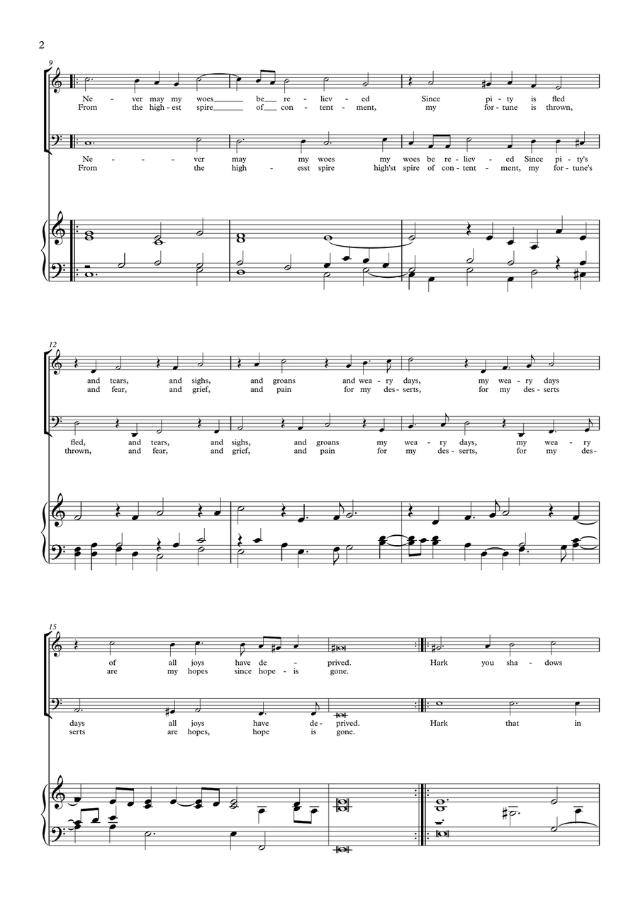 Flow my Tears High Voice scores gallery preview page 3