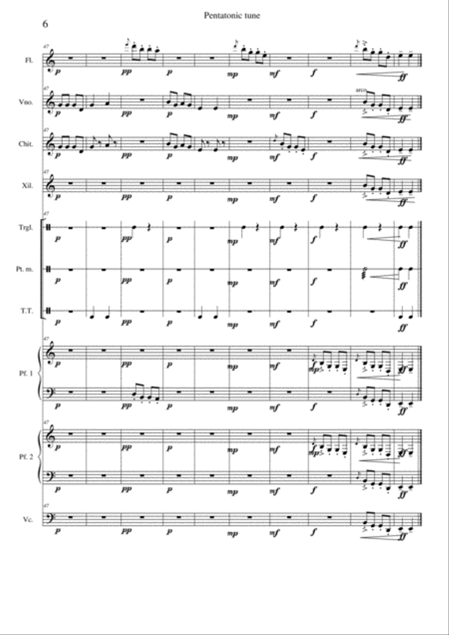 Pentatonic Tune Pentatonic Tune Large Ensemble scores gallery preview page 6