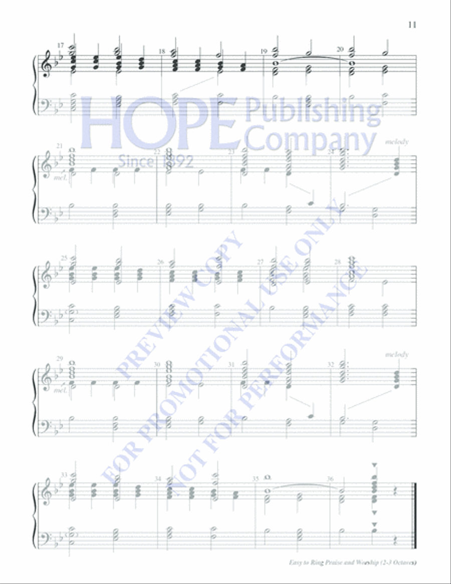 Easy to Ring Praise and Worship 3-Octaves scores gallery preview page 13