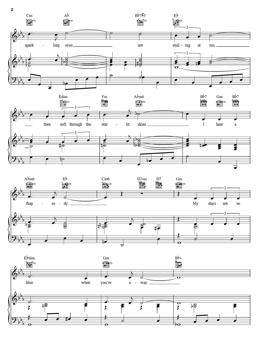 I Hear A Rhapsody I Hear A Rhapsody Piano, Vocal, Guitar scores gallery preview page 2
