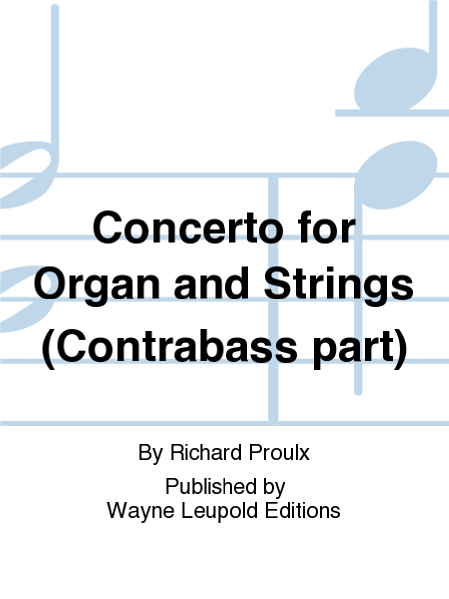 Concerto for Organ and Strings (Contrabass part) Double Bass scores gallery preview page 1